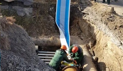 sanatsiya truboprovoda polimernim rukavom